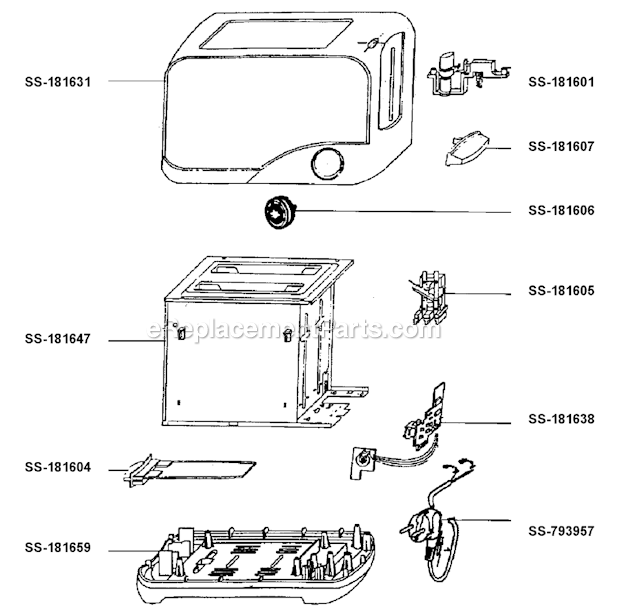 T-Fal 849640 Classic Toaster Page A Diagram