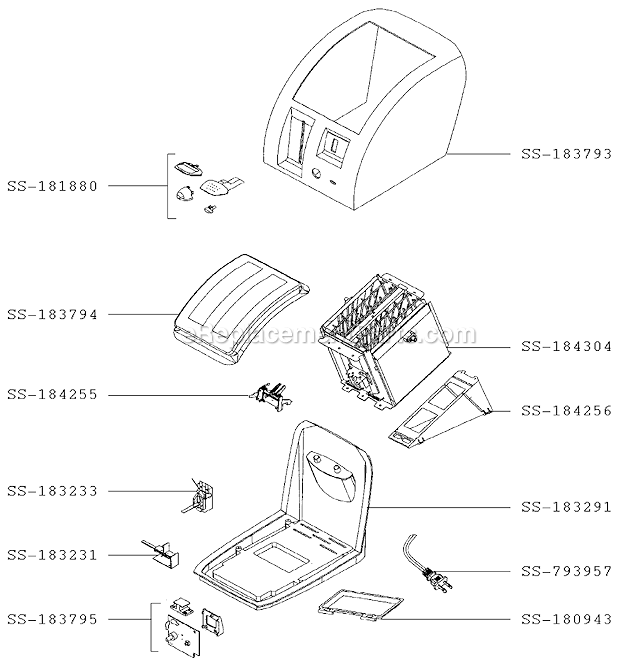 T-Fal 874341 Avante Toaster Page A Diagram