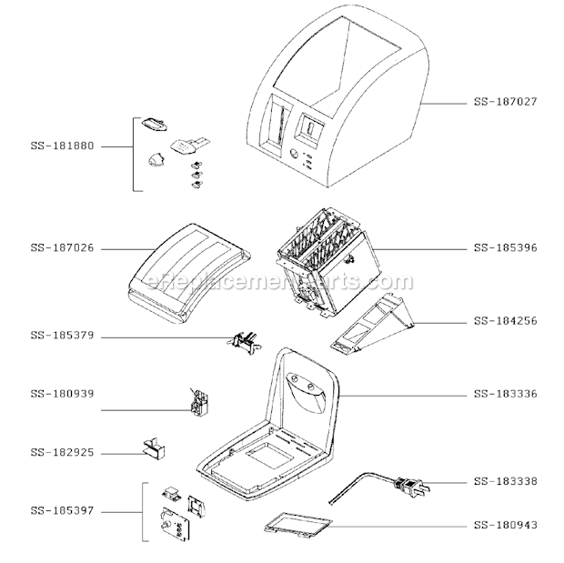 T-Fal 874650C Avanti Hi-Speed Bagel Toaster Page A Diagram