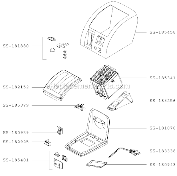 T-Fal 874740B Avante Toaster Page A Diagram