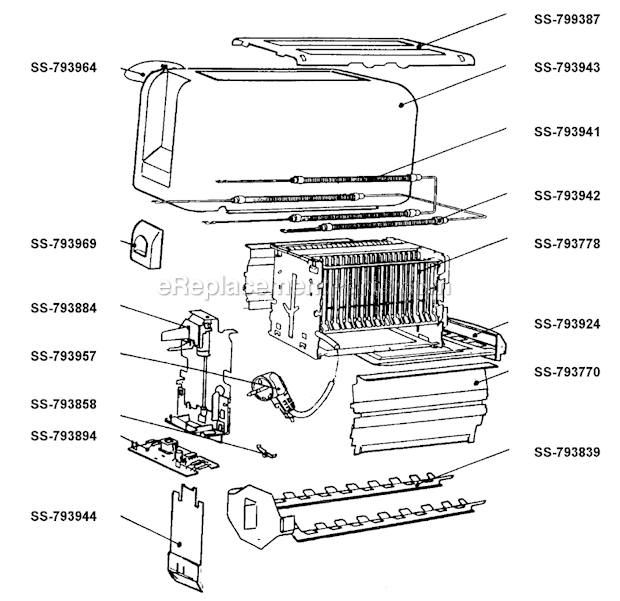 T-Fal 875840 Classic Double Vario Toaster Page A Diagram