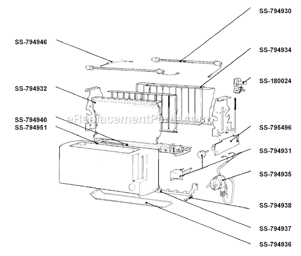 T-Fal 878040 (Indice B) Panam Toaster Page A Diagram