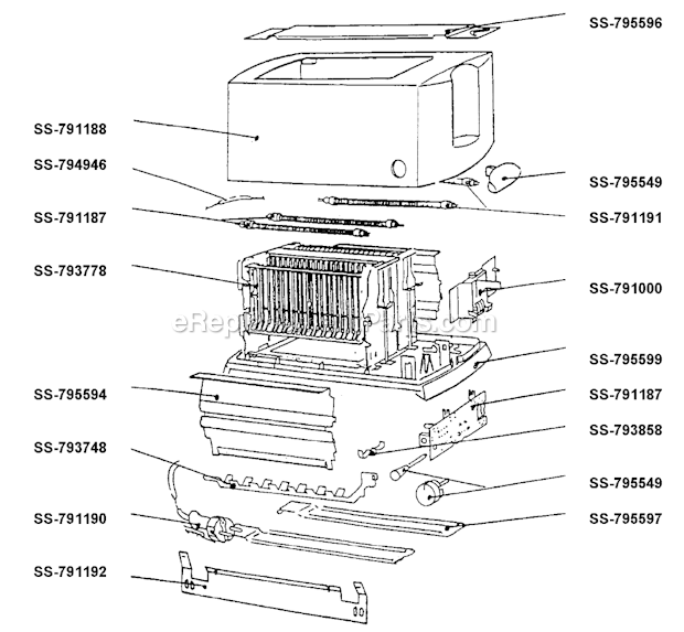 T-Fal 878740 Double Vario Toaster Page A Diagram