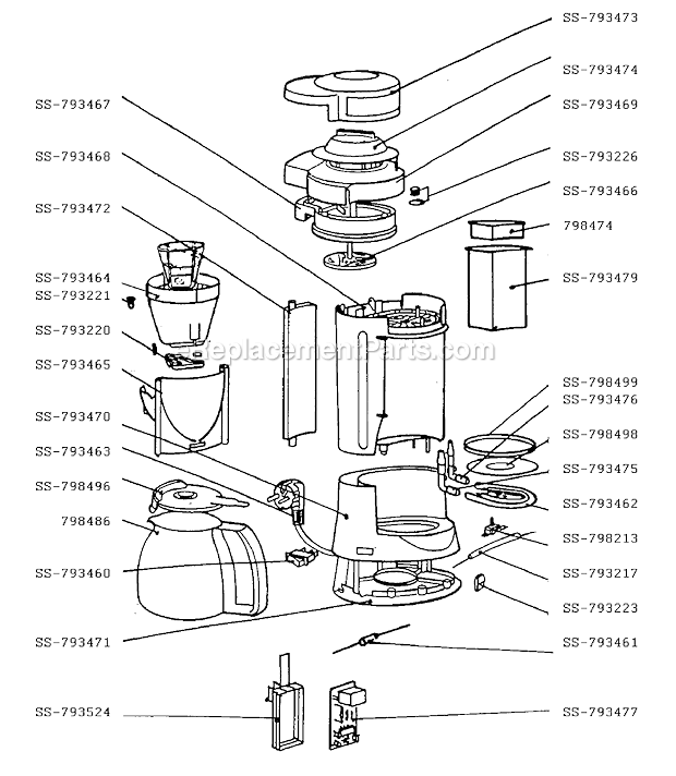 T-Fal 888842 Cafe Selection Page A Diagram