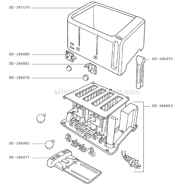 T-Fal TT241150/8W Smart Toaster Page A Diagram