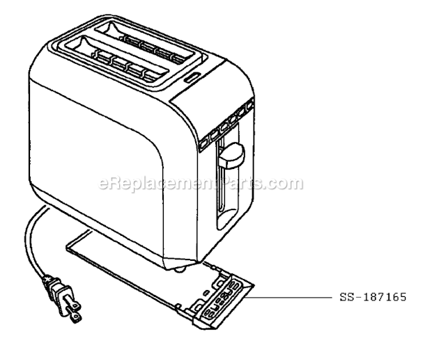 T-Fal TT660450/3D Toaster Page A Diagram