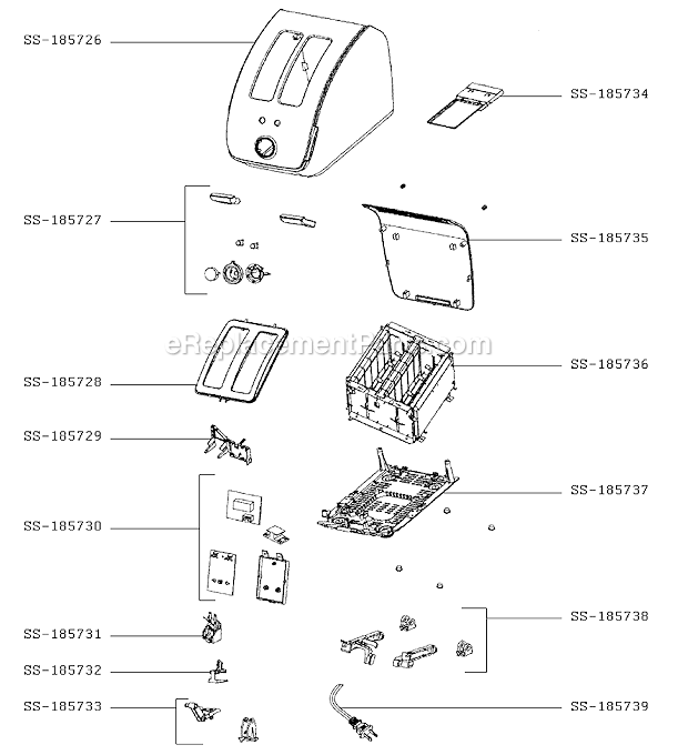 T-Fal TT706050/4Y Successor Toaster Page A Diagram