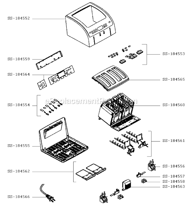T-Fal TT844050/4Y Avante Elite Toaster Page A Diagram