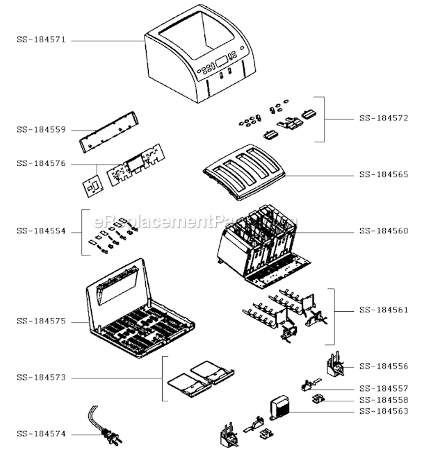 T-Fal TT846050/4Y Avante Elite Toaster Page A Diagram