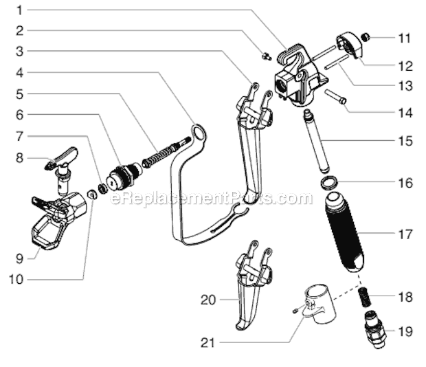 Titan G-10 (0296236) (2-Finger With Tip) High Capacity Spray Gun Page A Diagram