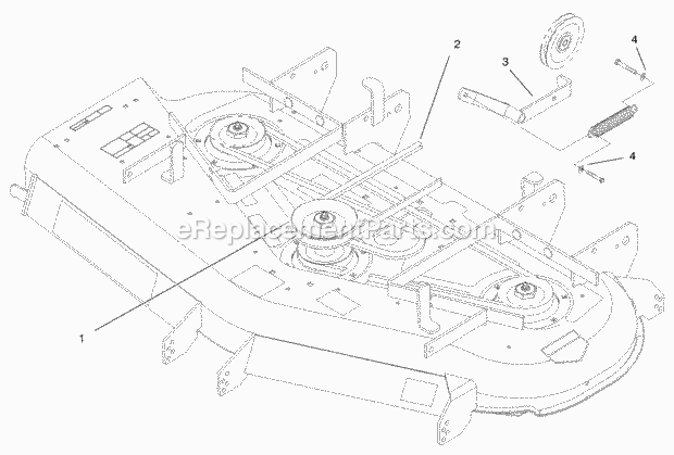 Toro 100-2317 52-in. Pulley Kit, Z Master Mowers 52-in. Pulley Assembly Diagram