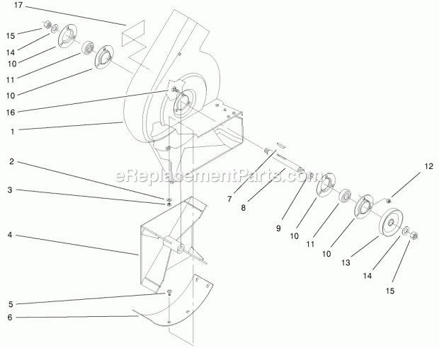 Toro 104-2486 Blower Assembly, 42-in. And 48-in. Vac/baggers Blower Assembly Diagram