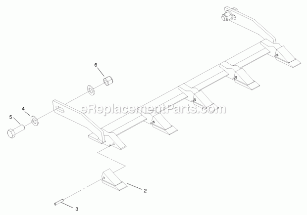 Toro 104-6020 Narrow Bucket Tooth Bar, Compact Utility Loaders Tooth Bar Assembly Diagram