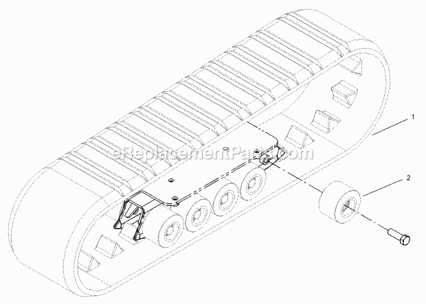 Toro 104-6107 Track Kit, Dingo Tx 425 Wide Track Compact Utility Loader Track Assembly Diagram