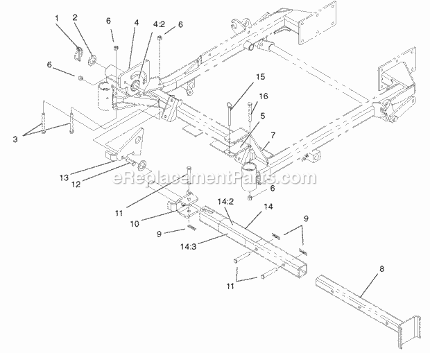 Toro 105-1621 Z Stand Kit, 100 Series Z Master Stand Assembly Diagram