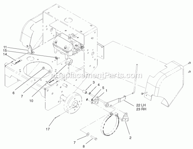 Toro 105-4655 Brake Service Kit, 2001 International T-bar Gear-drive Mid-size Mowers Brake Service Assembly Diagram
