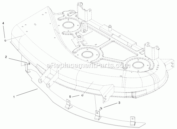 Toro 105-6979 44-in. Blowout Baffle Kit, Timecutter Riding Mowers Baffle Assembly Diagram
