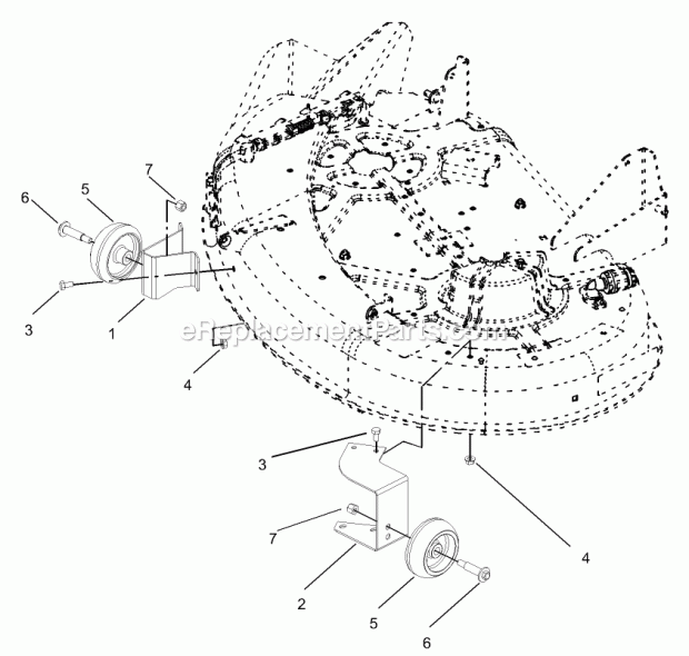 Toro 106-7020 Anti-scalp Roller Kit, 38in Mowers For Timecutter Z Riding Mower Anti-Scalp Assembly Diagram