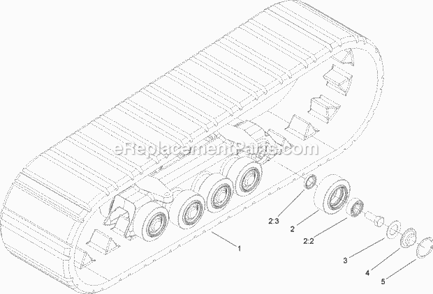 Toro 106-7723 Track Kit, Tx 425 Wide Track Compact Utility Loaders Track Assembly Diagram