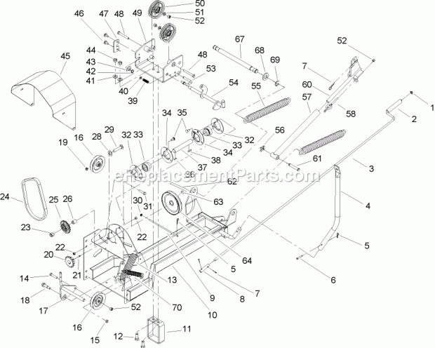 Toro 106-8259 44in Two-stage Snowthrower Conversion Kit, Xt Series Garden Tractors Two Stage Snow Thrower Kit Diagram