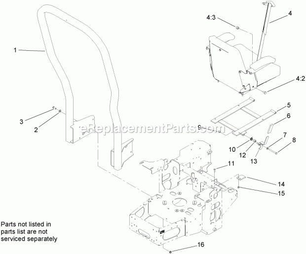 Toro 108-2789 Roll-over Protection System Kit Roll-Over-Protection-System Assembly 108-2789 Diagram