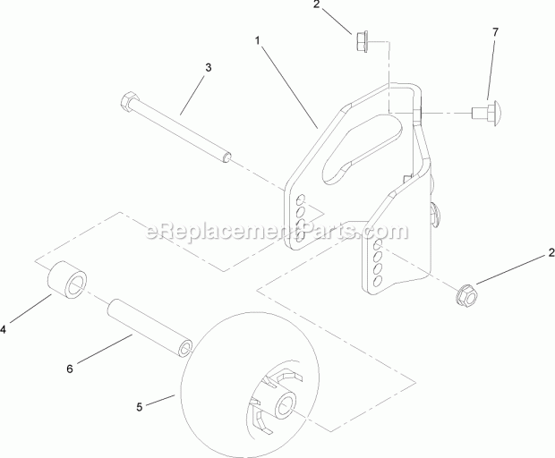 Toro 108-4140 Trim Side Anti-scalp Roller Kit, Z400 Series Z Master Mowers Trim Side Anti-Scalp Roller Kit Assembly Diagram