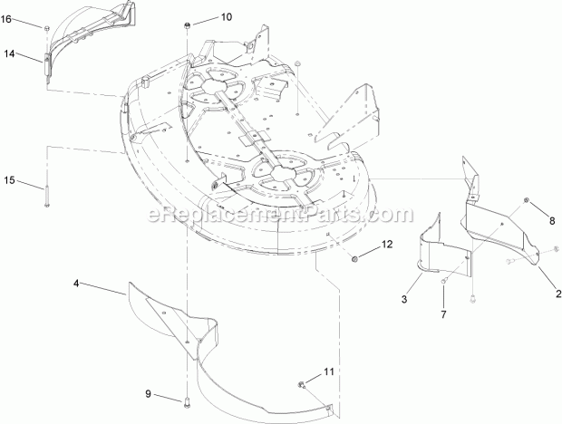 Toro 108-7193 38in Mulching Kit, Zero-turn-radius Riding Mower 38in Mulch Kit Assembly Diagram