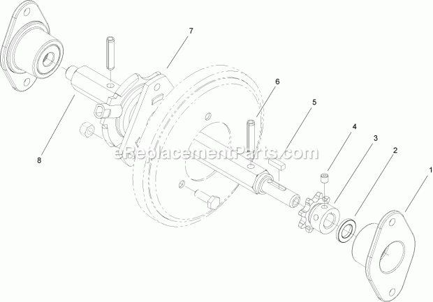 Toro 108-7317 Chain-drive Hex Shaft Service Kit, 2005 And Before Power Max Snowthrower Chain-Drive Hex Shaft Assembly Diagram