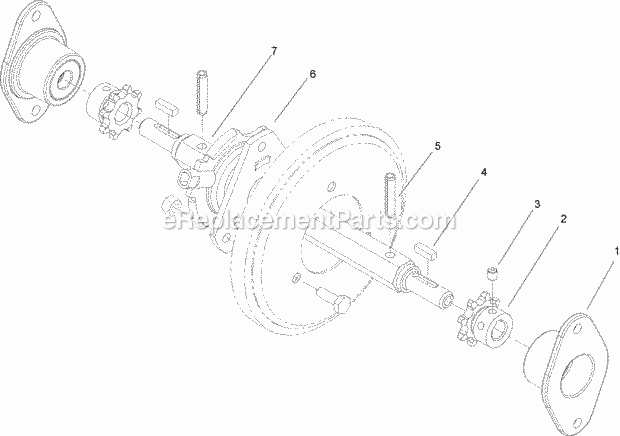 Toro 108-7318 Clutch-drive Hex Shaft Service Kit, 2005 And Before Power Max Snowthrower Clutch-Drive Hex Shaft Assembly Diagram