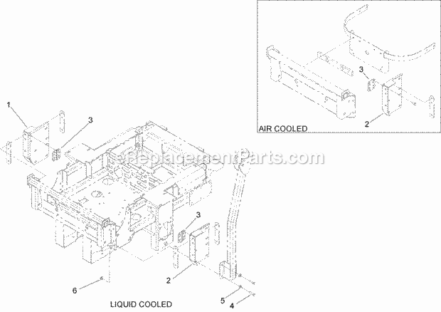 Toro 110-0351 Dfs Bagger Adapter Kit, For Mounting 2004 And Before Baggers On 2005 And After Z500 Series Z Master Riding Mower P Dfs Bagger Adapter Kit Diagram