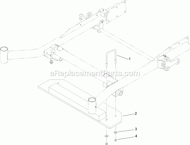 Toro 110-3860 Weight Kit, Z593-d Z Master Mower With Dfs Vac Collection System Weight Kit Assembly Diagram
