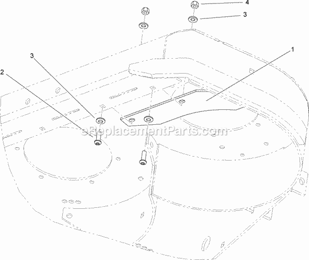 Toro 110-6902 Plate Kit, 40in Turbo Force Cutting Unit Turbo Plate Assembly Diagram
