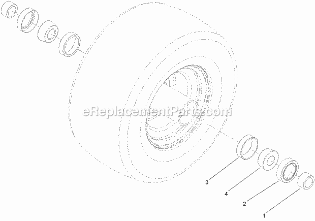 Toro 110-8837 Bearing Kit, Z Master Caster Wheel Bearing Kit No. 110-8837 Diagram