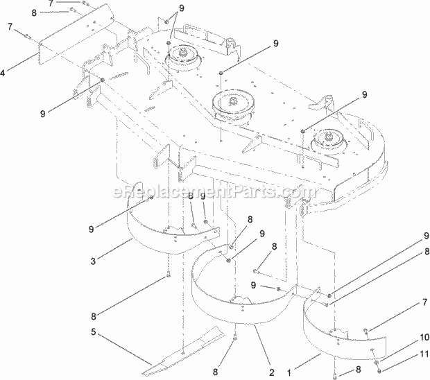 Toro 112-7070 60in Recycler Kit, Turbo Force Cutting Unit For Mid-size Mowers 60 Inch Recycler Kit Assembly Diagram