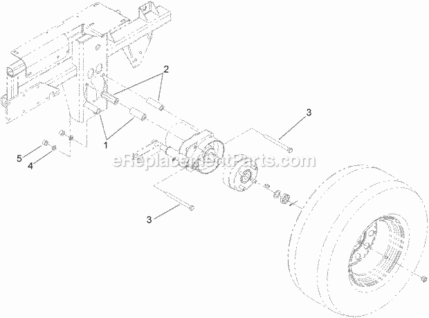 Toro 112-8699 Wheel Spacer Kit, Z Master Mower With 72in/182cm Cutting Unit Wheel Spacer Kit Diagram