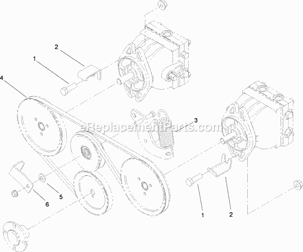Toro 114-8244 Pump Belt Guide Kit, Daihatsu-powered Z Master Riding Mower Pump Belt Guide Kit No. 114-8244 Diagram