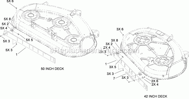 Toro 114-8545 Striping Kit, 42in And 50in Mowers For Timecutter Z Riding Mower Wiper and Bracket Assembly Diagram