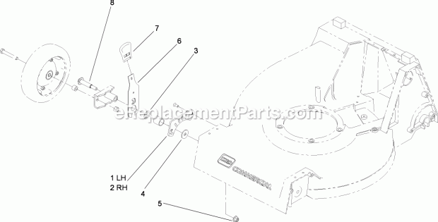 Toro 115-4461 Front Height-of-cut Kit, 21in Heavy-duty Hi-vac Walk-behind Lawn Mower Front Height-Of-Cut Assembly Diagram