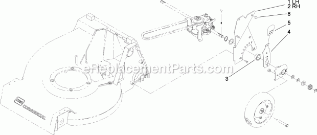 Toro 115-4462 Rear Height-of-cut Kit, 21in Heavy-duty Hi-vac Walk-behind Lawn Mower Rear Height-Of-Cut Assembly Diagram
