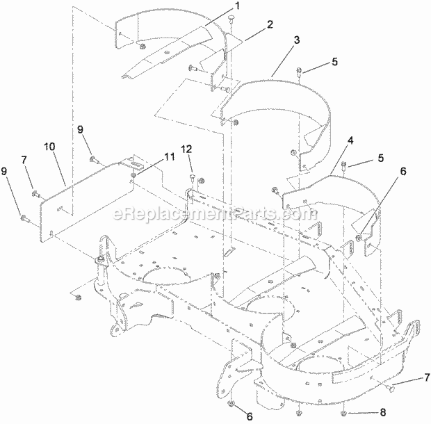 Toro 115-7466 48in Recycler Kit, Z Master G3 And Grandstand Mower Recycler Assembly No. 115-7466 Diagram