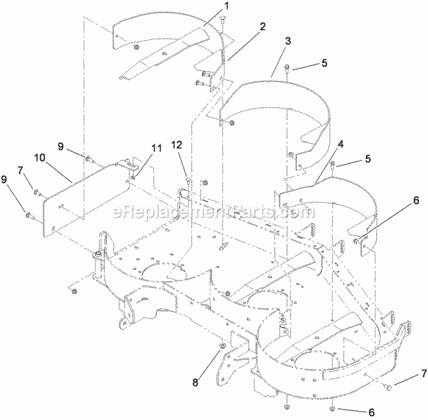 Toro 115-7467 52in Recycler Kit, Z Master G3 And Grandstand Mower Recycler Assembly No. 115-7467 Diagram