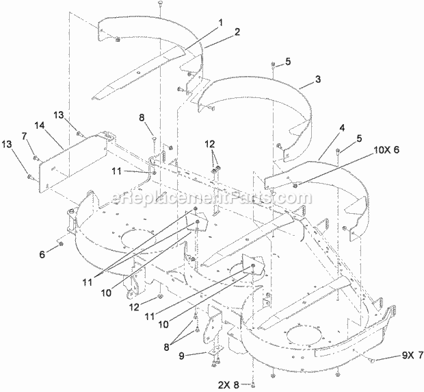 Toro 115-7469 72in Recycler Kit, Z Master G3 Riding Mower Recycler Assembly No. 115-7469 Diagram