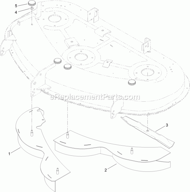 Toro 116-4767 50in Mulching Kit, 2007 And After Riding Mower 50 Inch Mulch Kit Assembly Diagram
