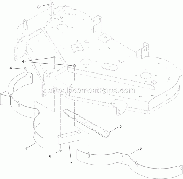 Toro 116-6514 50in Mulching Kit, Zero-turn-radius Riding Mower 50 Inch Mulching Kit Assembly No. 116-6514 Diagram