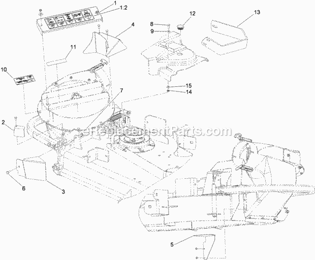 Toro 117-3825 Ce Kit, Model 78552 Blower And Drive Kit For 52in Bagging System 52 Inch Bagger Ce Compliance Kit No. 117-3825 Diagram