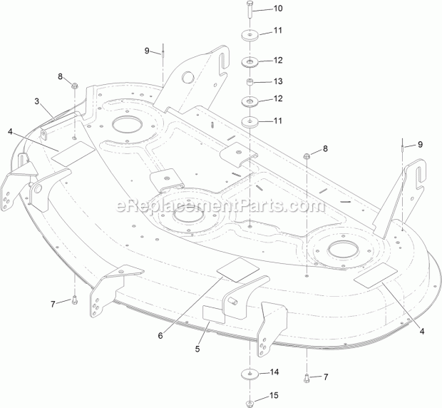 Toro 117-5373 Service Deck Kit, 50in Riding Mower Service Deck Assembly No. 117-5373 Diagram