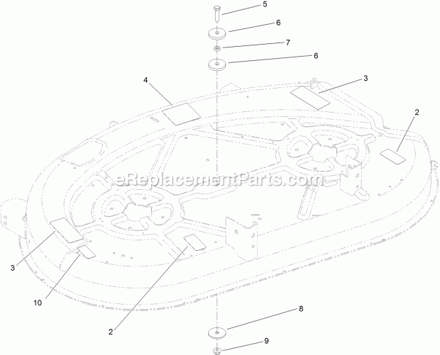 Toro 120-1167 Service Deck Kit, Xls 420t Lawn Tractor 42 Inch Deck Assembly No. 120-1167 Diagram