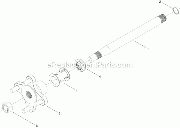 Toro 120-7932 Replacement Axle Kit, Timecutter Riding Mower Axle Kit Assembly No. 120-7932 Diagram