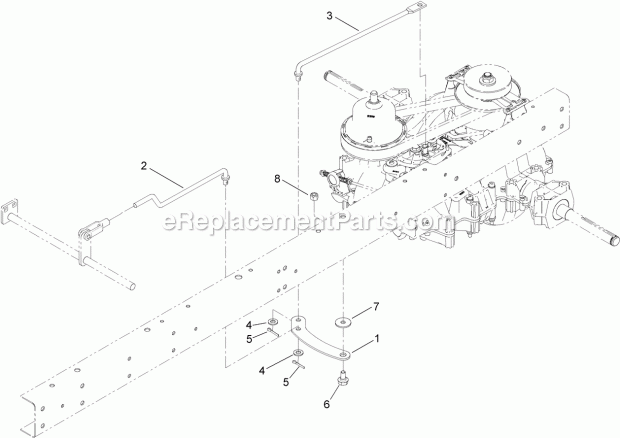 Toro 121-4040 Motion Control Link Kit, Xls Lawn Tractor Motion Control Link Kit Assembly No. 121-4040 Diagram