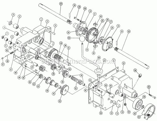 Toro 1257 (1967) Tractor Transmission Diagram
